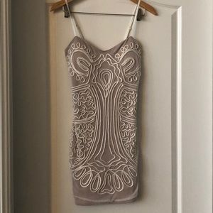 Very sexy nude lined mini/ stretchy dress